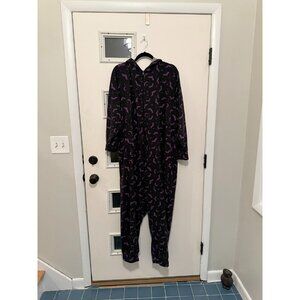 Torrid Fleece Purple Bat Hooded Onesie